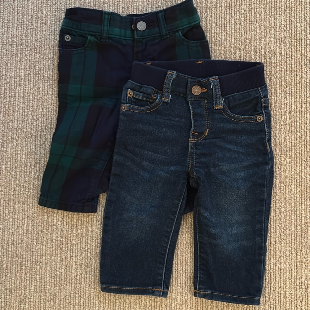 Two pairs Baby Gap size 6-12 mos pants